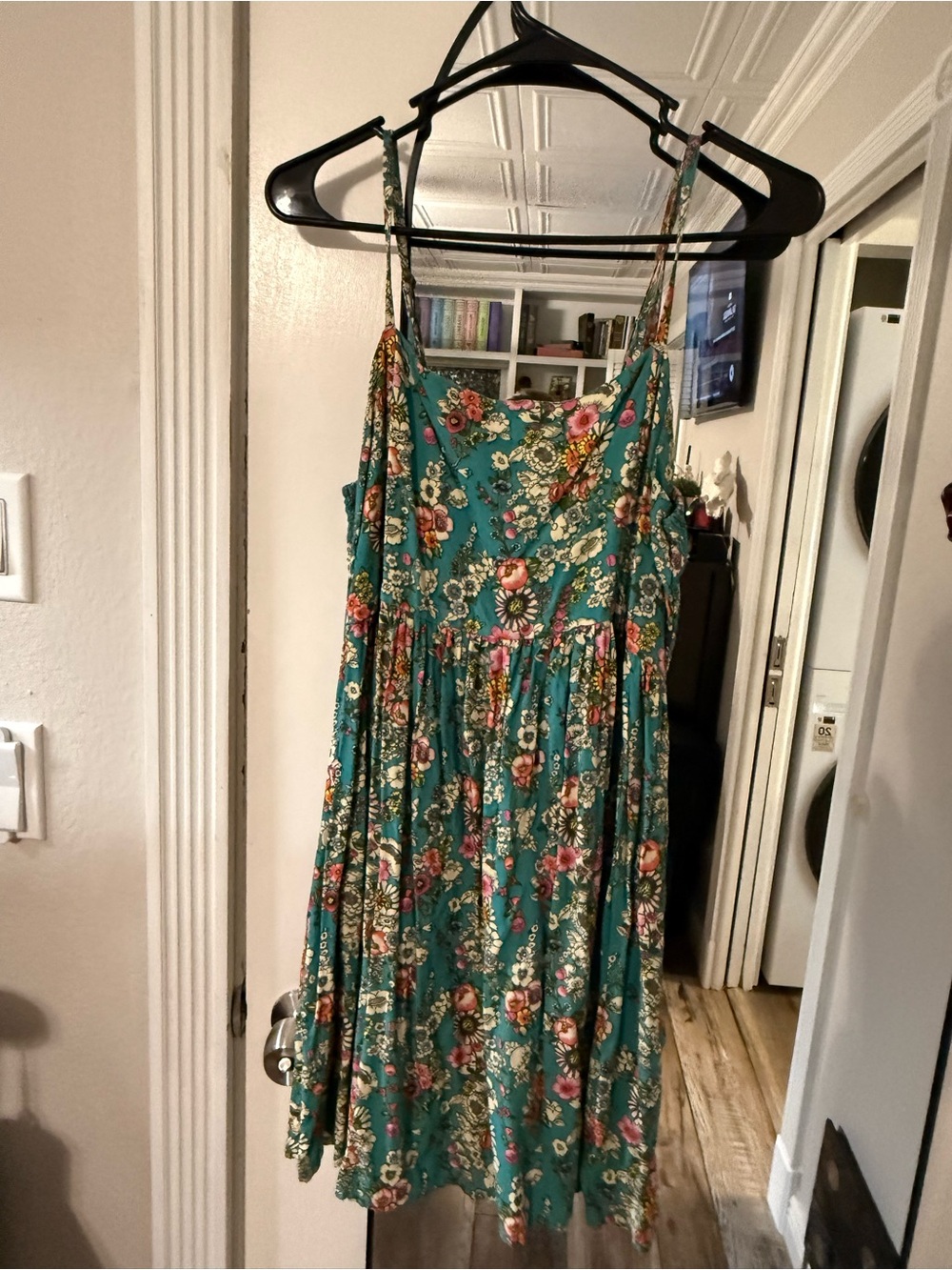 NATURAL LIFE Teal Floral Midi Sundress
